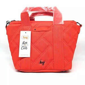 Lug Matte Luxe Dory Medium Crossbody with Tote Handles Orange